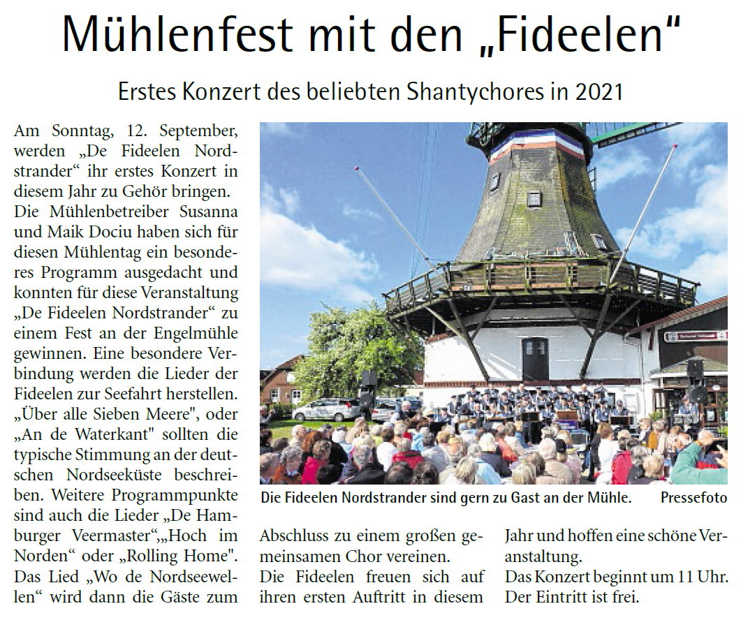 De Fideelen Nordstrander beim Maikonzert